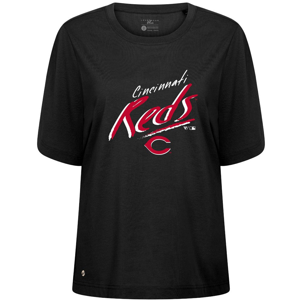 Cincinnati Reds Levelwear Women's Bloom Sizzle T-Shirt - MLB