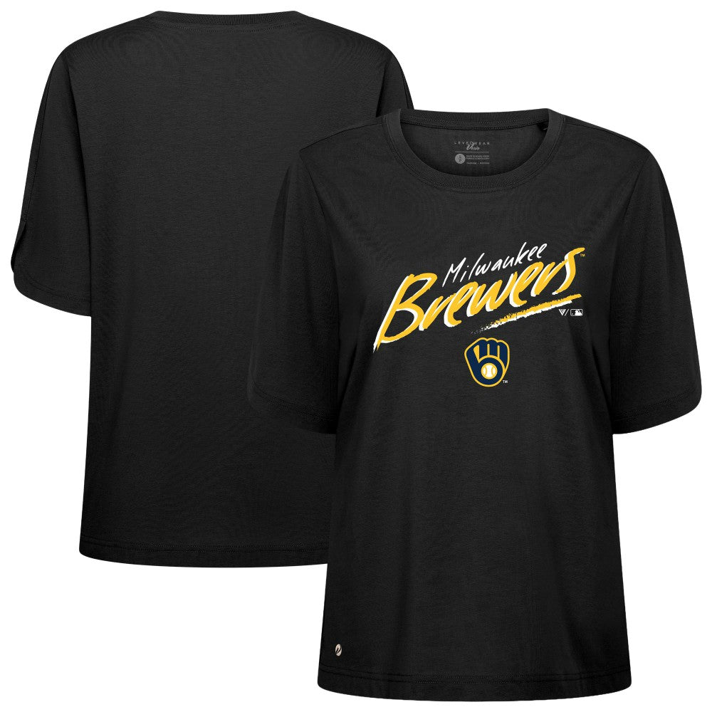 Milwaukee Brewers Levelwear Women's Bloom Sizzle T-Shirt - MLB