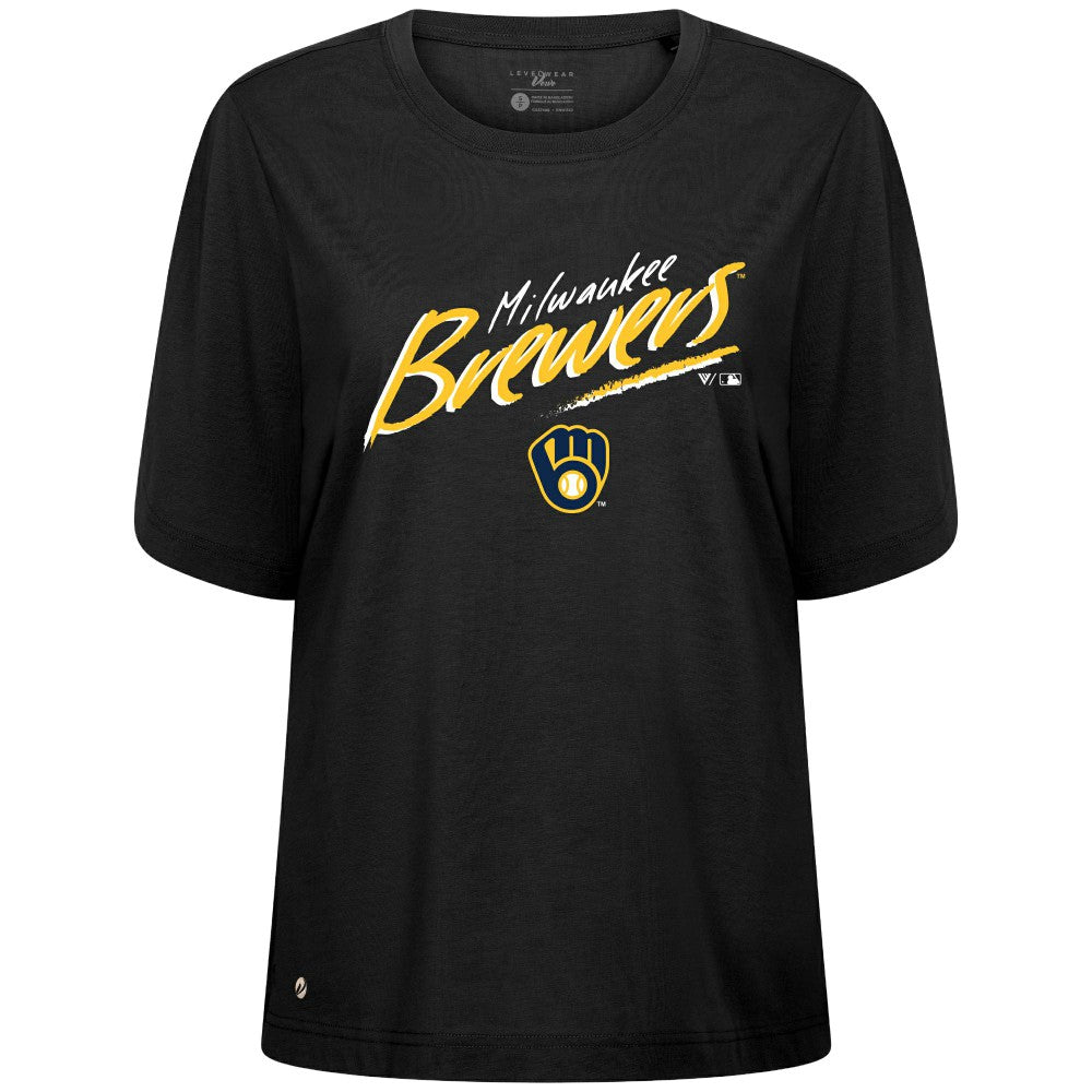 Milwaukee Brewers Levelwear Women's Bloom Sizzle T-Shirt - MLB