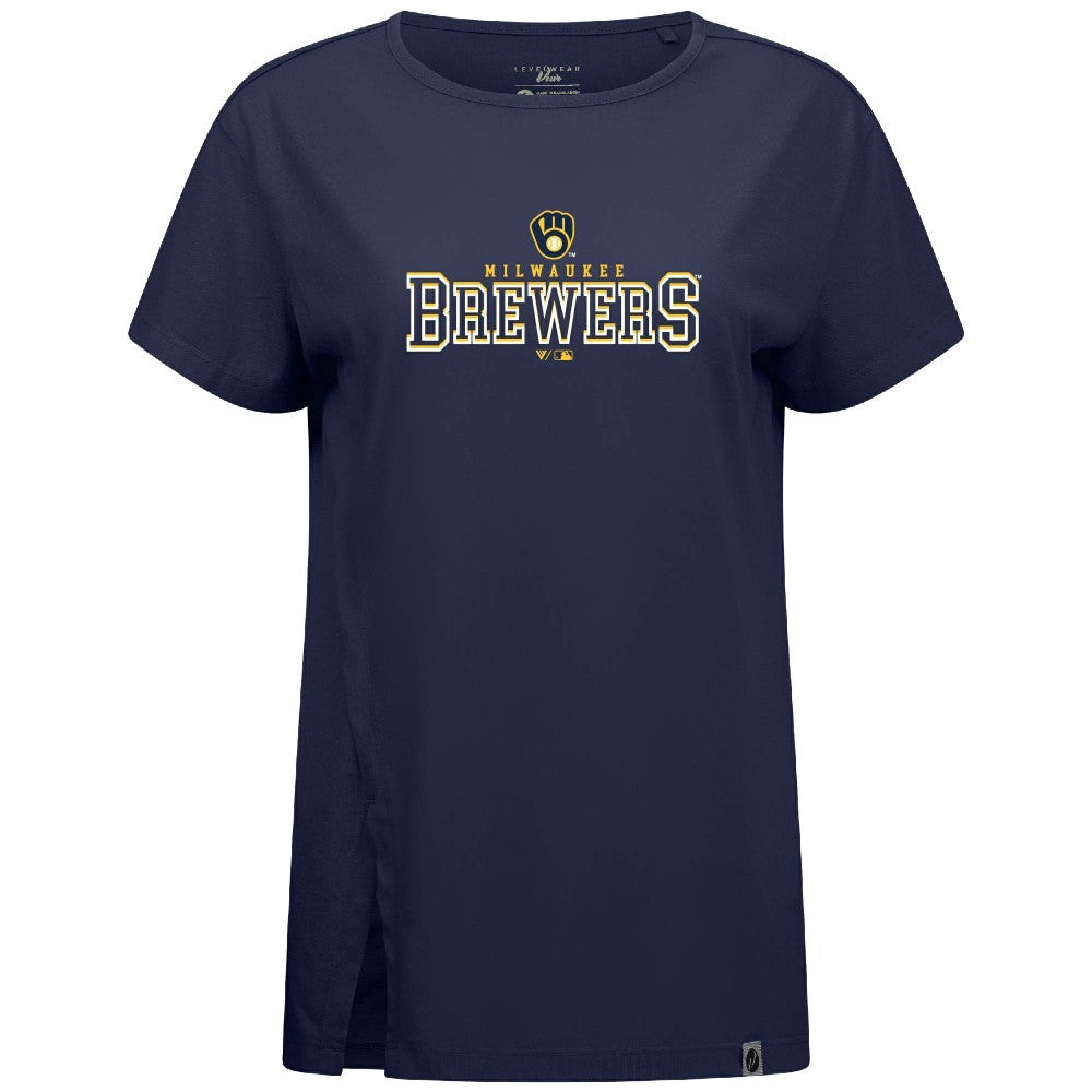 Milwaukee Brewers Levelwear Women's Influx Journey T-Shirt - MLB
