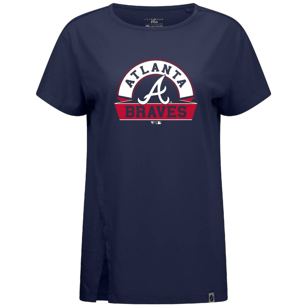 Atlanta Braves Levelwear Women's Influx Banner Arch T-Shirt - MLB