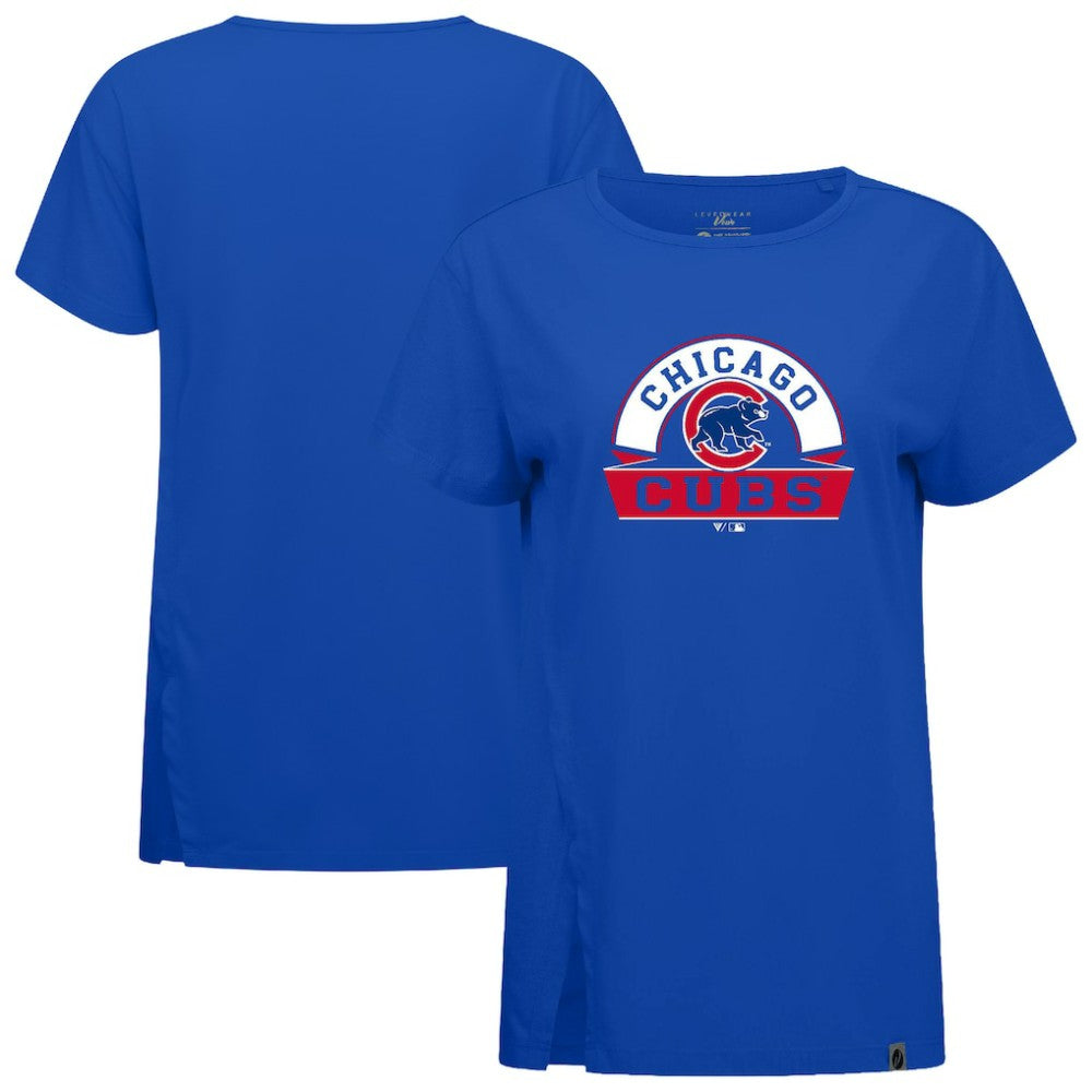 Chicago Cubs Levelwear Women's Influx Banner Arch T-Shirt - MLB