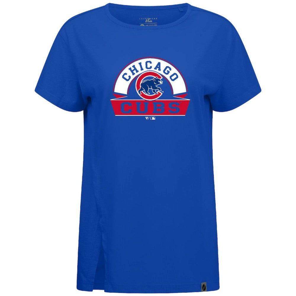 Chicago Cubs Levelwear Women's Influx Banner Arch T-Shirt - MLB