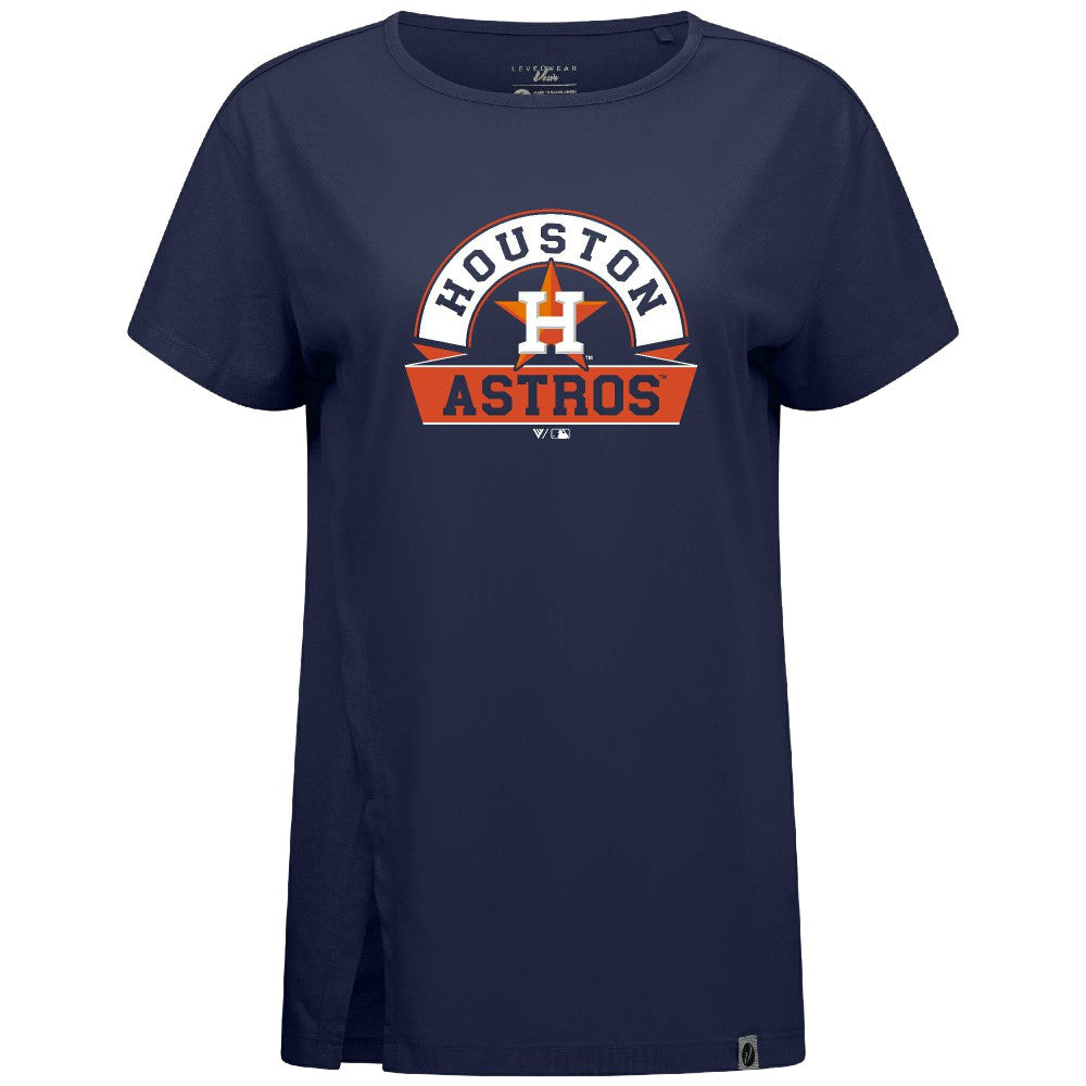 Houston Astros Levelwear Women's Influx Banner Arch T-Shirt - MLB
