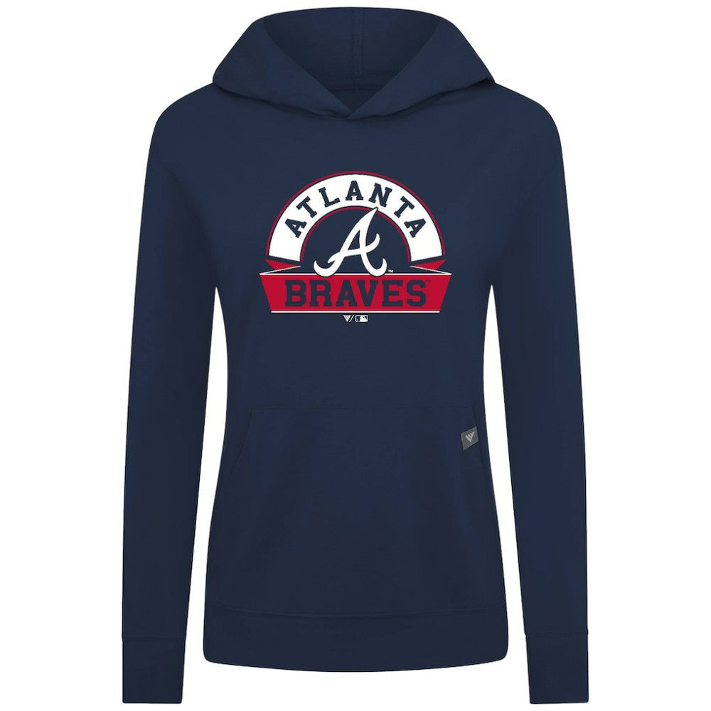 Atlanta Braves Levelwear Women's Relay Banner Arch Long Sleeve T-Shirt Hoodie - MLB