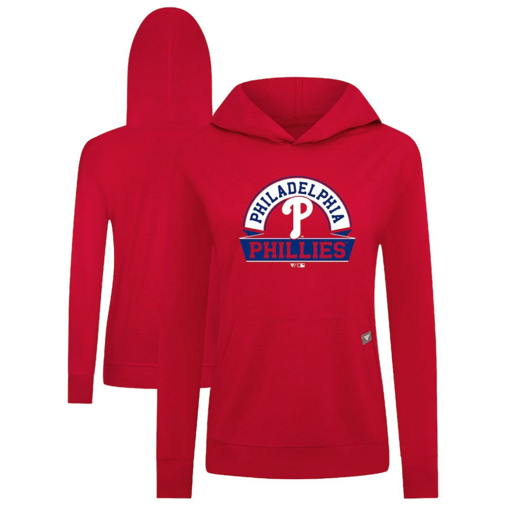 Philadelphia Phillies Levelwear Women's Relay Banner Arch Long Sleeve T-Shirt Hoodie - MLB