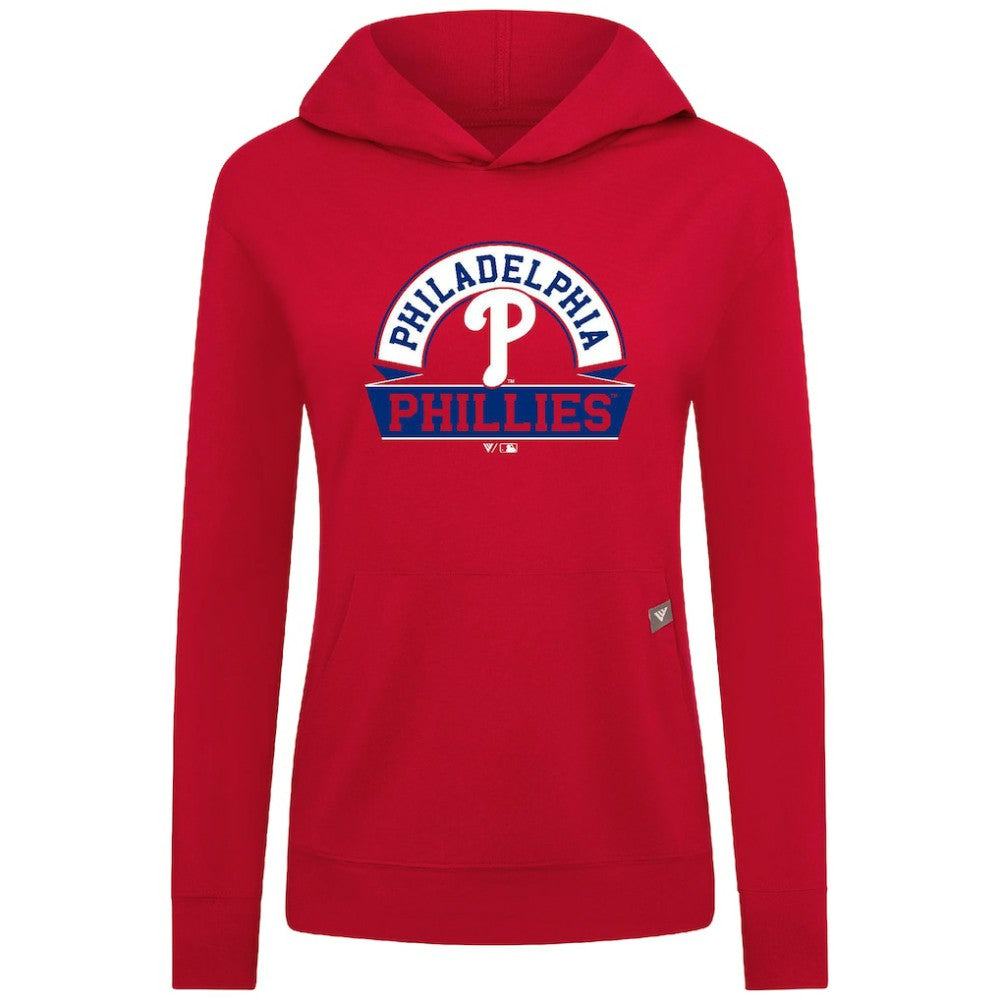Philadelphia Phillies Levelwear Women's Relay Banner Arch Long Sleeve T-Shirt Hoodie - MLB