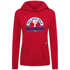 Philadelphia Phillies Levelwear Women's Relay Banner Arch Long Sleeve T-Shirt Hoodie - MLB