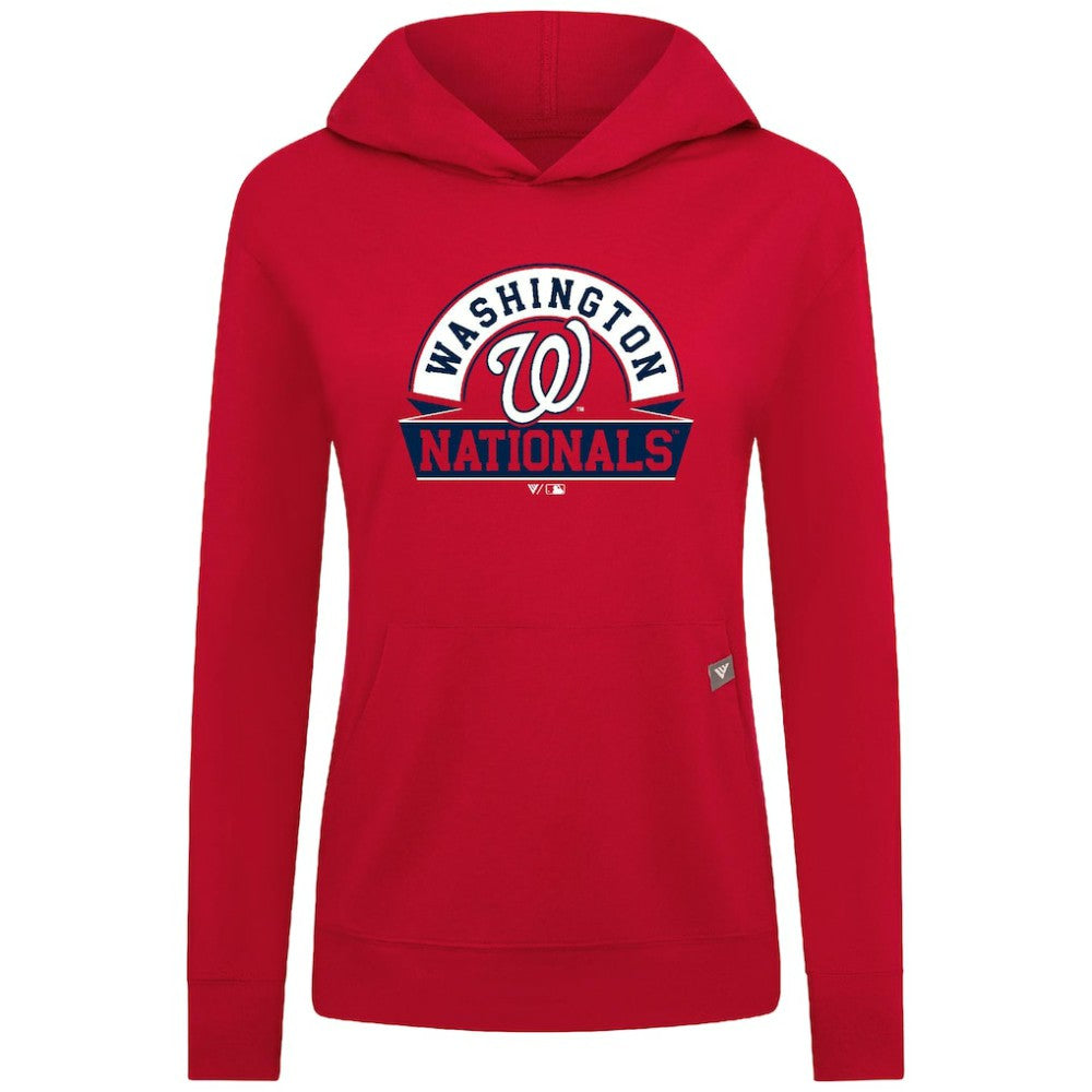 Washington Nationals Levelwear Women's Relay Banner Arch Long Sleeve T-Shirt Hoodie - MLB