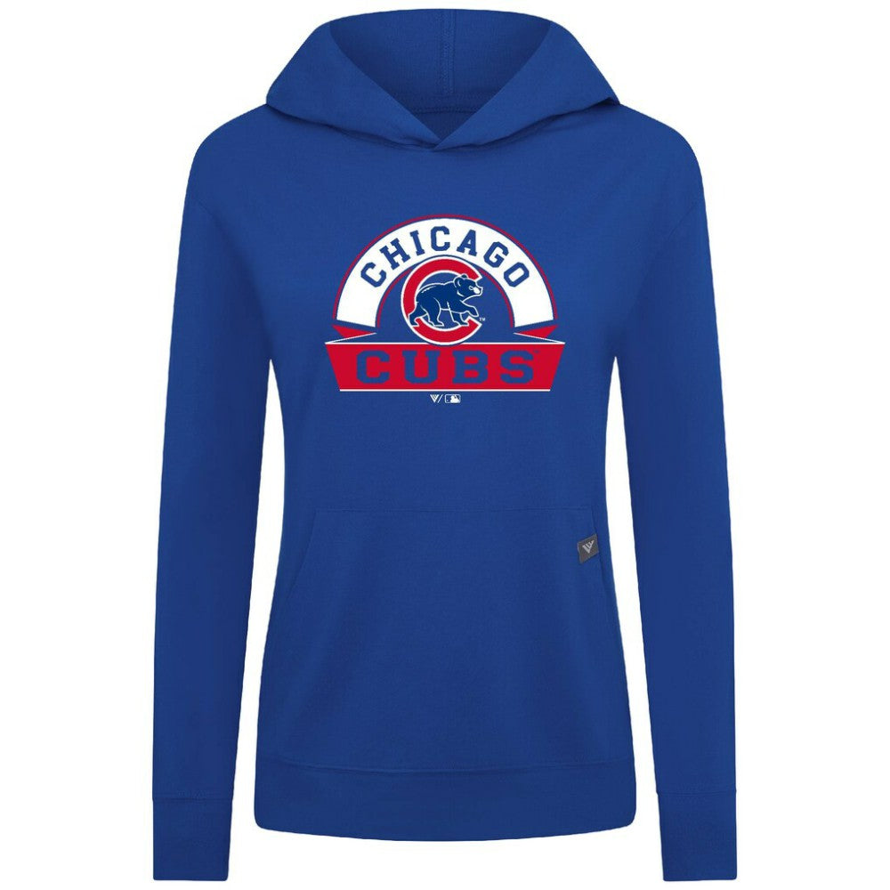Chicago Cubs Levelwear Women's Relay Banner Arch Long Sleeve T-Shirt Hoodie - MLB