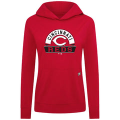 Cincinnati Reds Levelwear Women's Relay Banner Arch Long Sleeve T-Shirt Hoodie - MLB