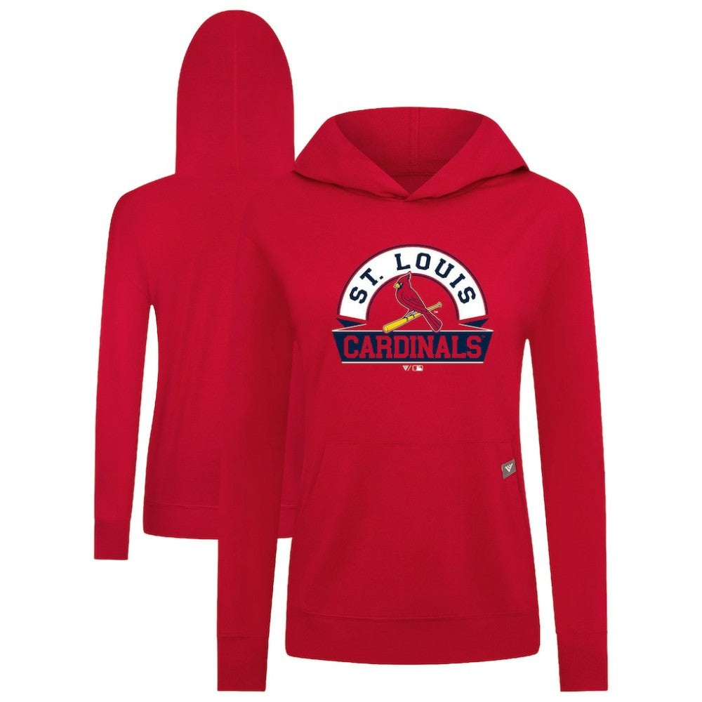 St. Louis Cardinals Levelwear Women's Relay Banner Arch Long Sleeve T-Shirt Hoodie - MLB