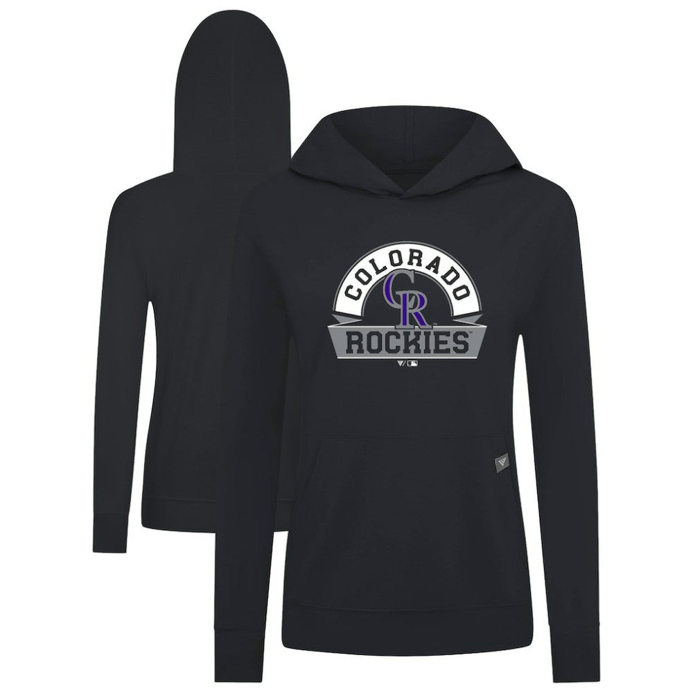 Colorado Rockies Levelwear Women's Relay Banner Arch Long Sleeve T-Shirt Hoodie - MLB