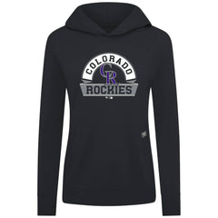 Colorado Rockies Levelwear Women's Relay Banner Arch Long Sleeve T-Shirt Hoodie - MLB