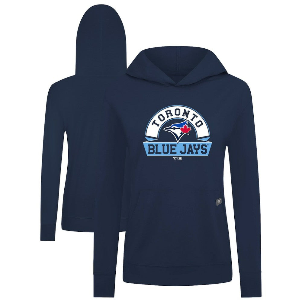 Toronto Blue Jays Levelwear Women's Relay Banner Arch Long Sleeve T-Shirt Hoodie - MLB