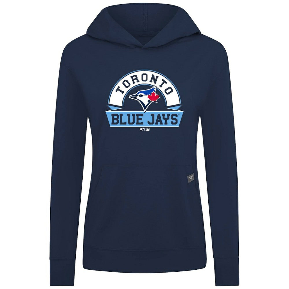 Toronto Blue Jays Levelwear Women's Relay Banner Arch Long Sleeve T-Shirt Hoodie - MLB