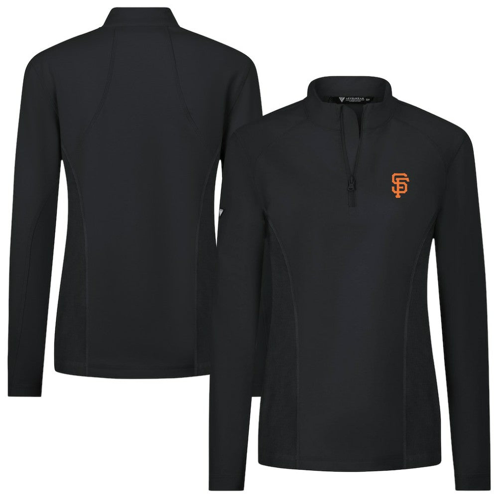 San Francisco Giants Levelwear Women's Upright Insignia 2.0 Quarter-Zip Tri-Blend Top - MLB