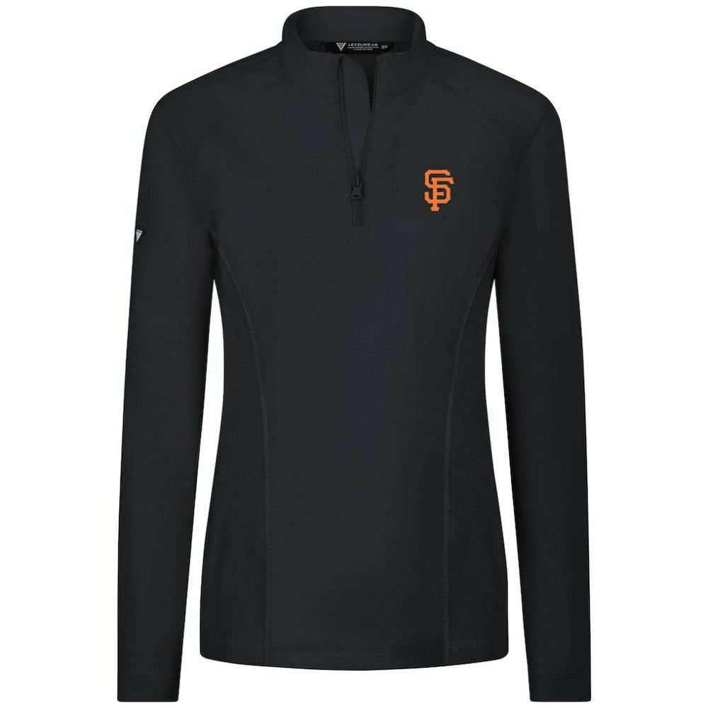 San Francisco Giants Levelwear Women's Upright Insignia 2.0 Quarter-Zip Tri-Blend Top - MLB