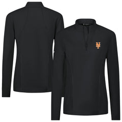New York Mets Levelwear Women's Upright Insignia 2.0 Quarter-Zip Tri-Blend Top - MLB