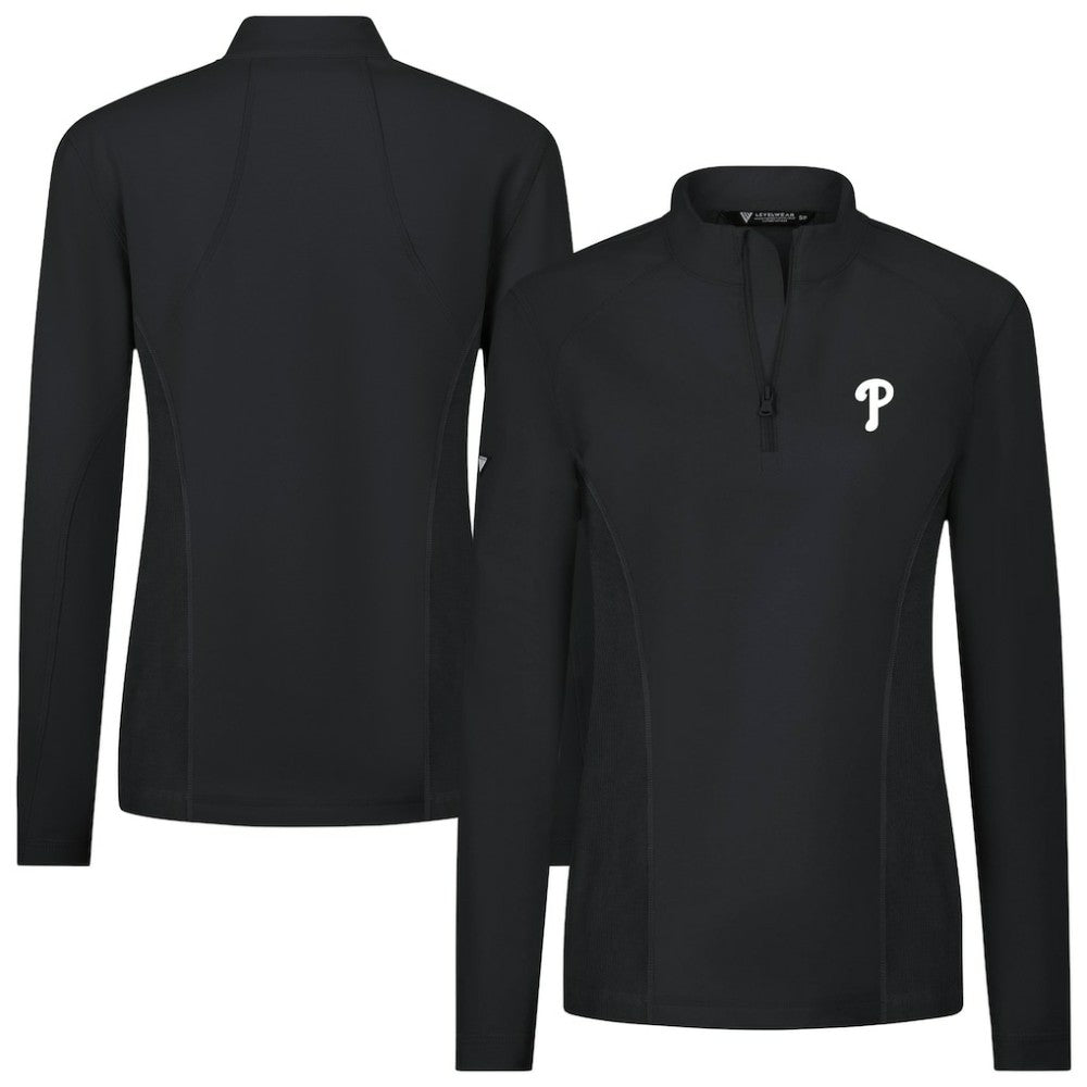 Philadelphia Phillies Levelwear Women's Upright Insignia 2.0 Quarter-Zip Tri-Blend Top - MLB