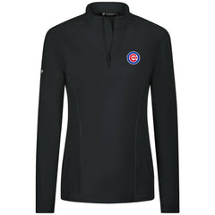 Chicago Cubs Levelwear Women's Upright Insignia 2.0 Quarter-Zip Tri-Blend Top - MLB