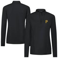 Pittsburgh Pirates Levelwear Women's Upright Insignia 2.0 Quarter-Zip Tri-Blend Top - MLB