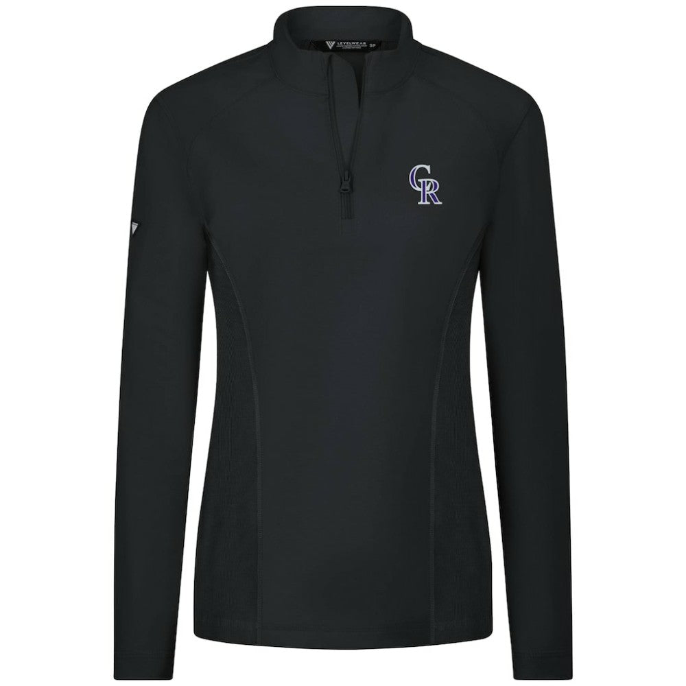 Colorado Rockies Levelwear Women's Upright Insignia 2.0 Quarter-Zip Tri-Blend Top - MLB