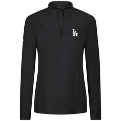 Los Angeles Dodgers Levelwear Women's Upright Insignia 2.0 Quarter-Zip Tri-Blend Top - MLB