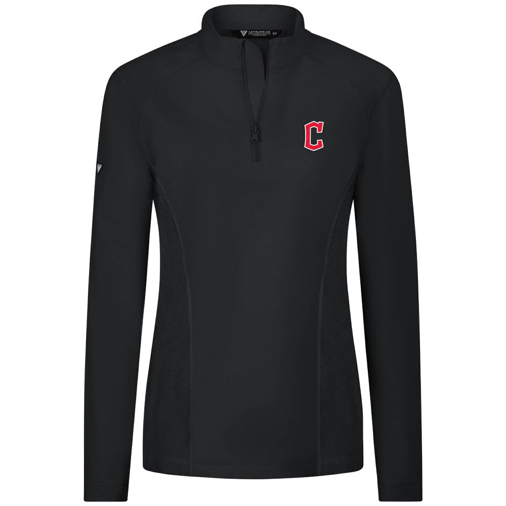 Cleveland Guardians Levelwear Women's Upright Insignia 2.0 Quarter-Zip Tri-Blend Top - MLB