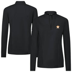 Houston Astros Levelwear Women's Upright Insignia 2.0 Quarter-Zip Tri-Blend Top - MLB