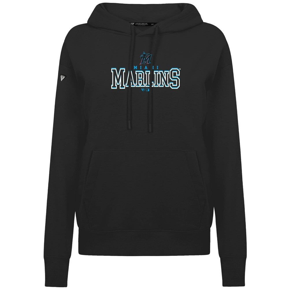 Miami Marlins Levelwear Women's Adorn Journey Hoodie - MLB
