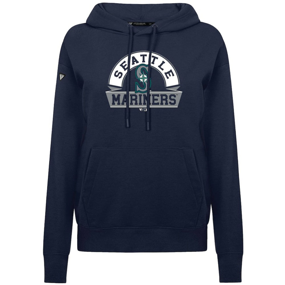 Seattle Mariners Levelwear Women's Adorn Banner Arch Hoodie - MLB