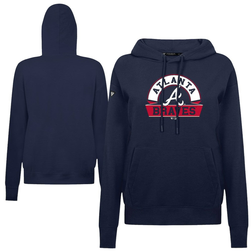 Atlanta Braves Levelwear Women's Adorn Banner Arch Hoodie - MLB
