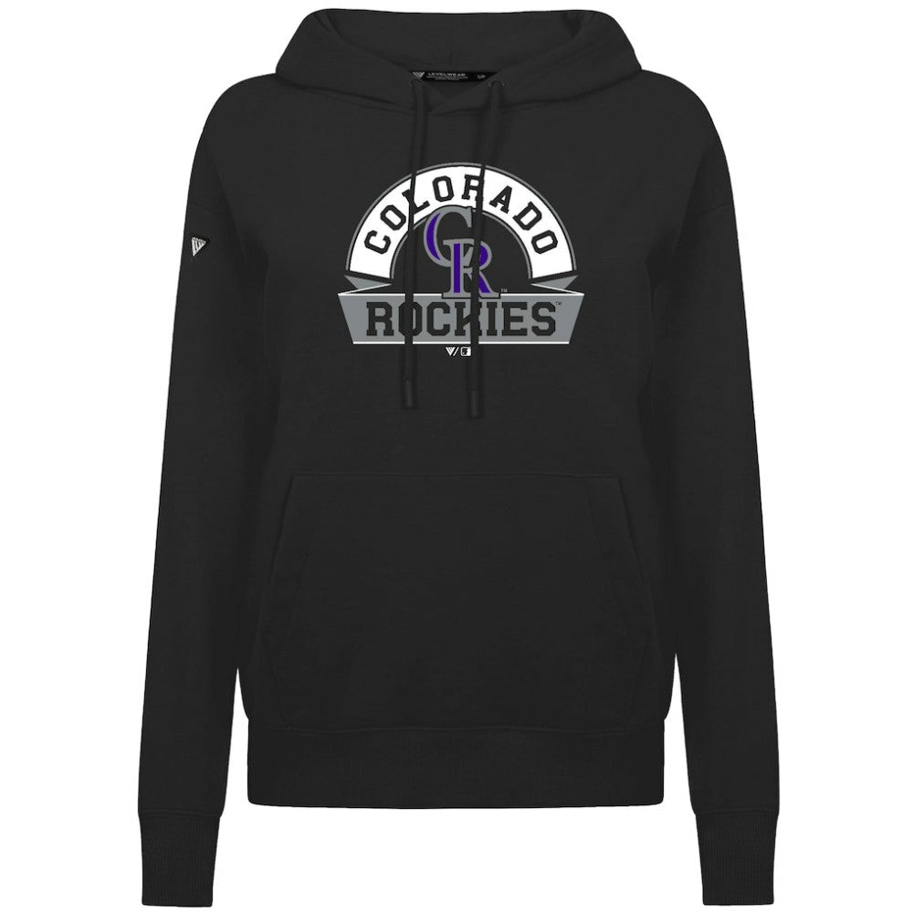Colorado Rockies Levelwear Women's Adorn Banner Arch Hoodie - MLB