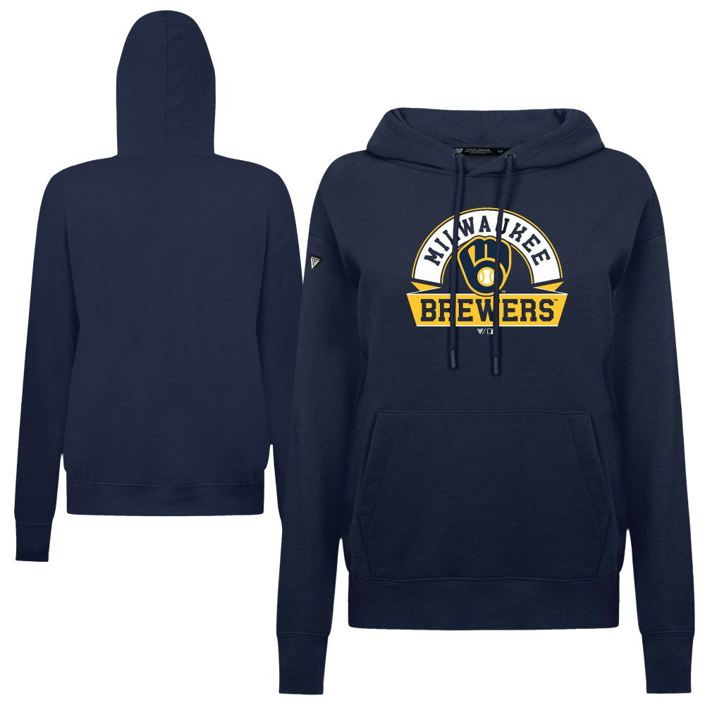 Milwaukee Brewers Levelwear Women's Adorn Banner Arch Hoodie - MLB
