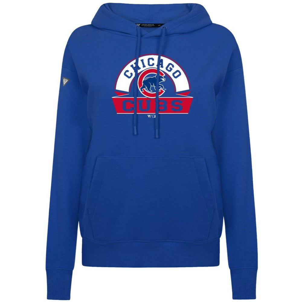Chicago Cubs Levelwear Women's Adorn Banner Arch Hoodie - MLB