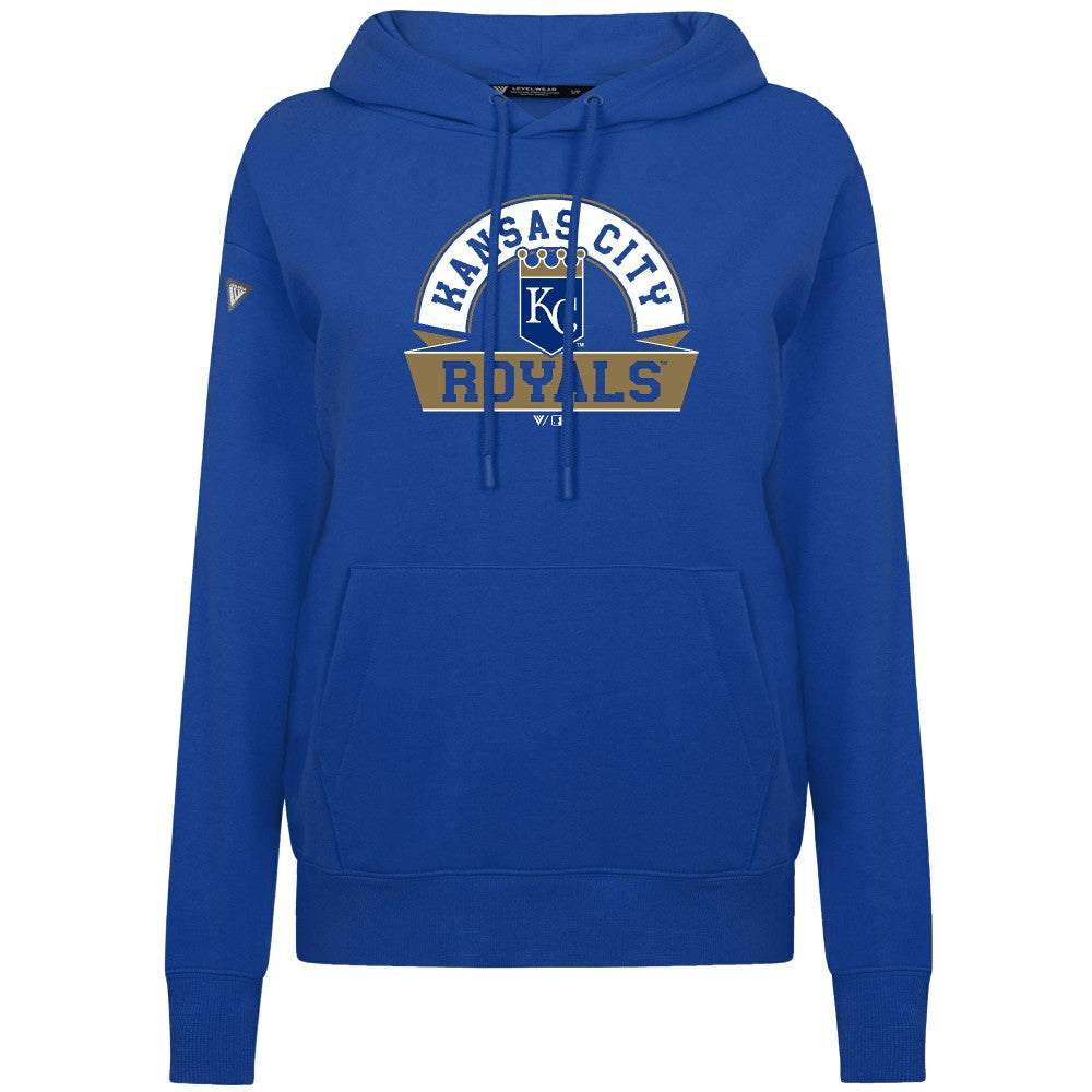 Kansas City Royals Levelwear Women's Adorn Banner Arch Hoodie - MLB