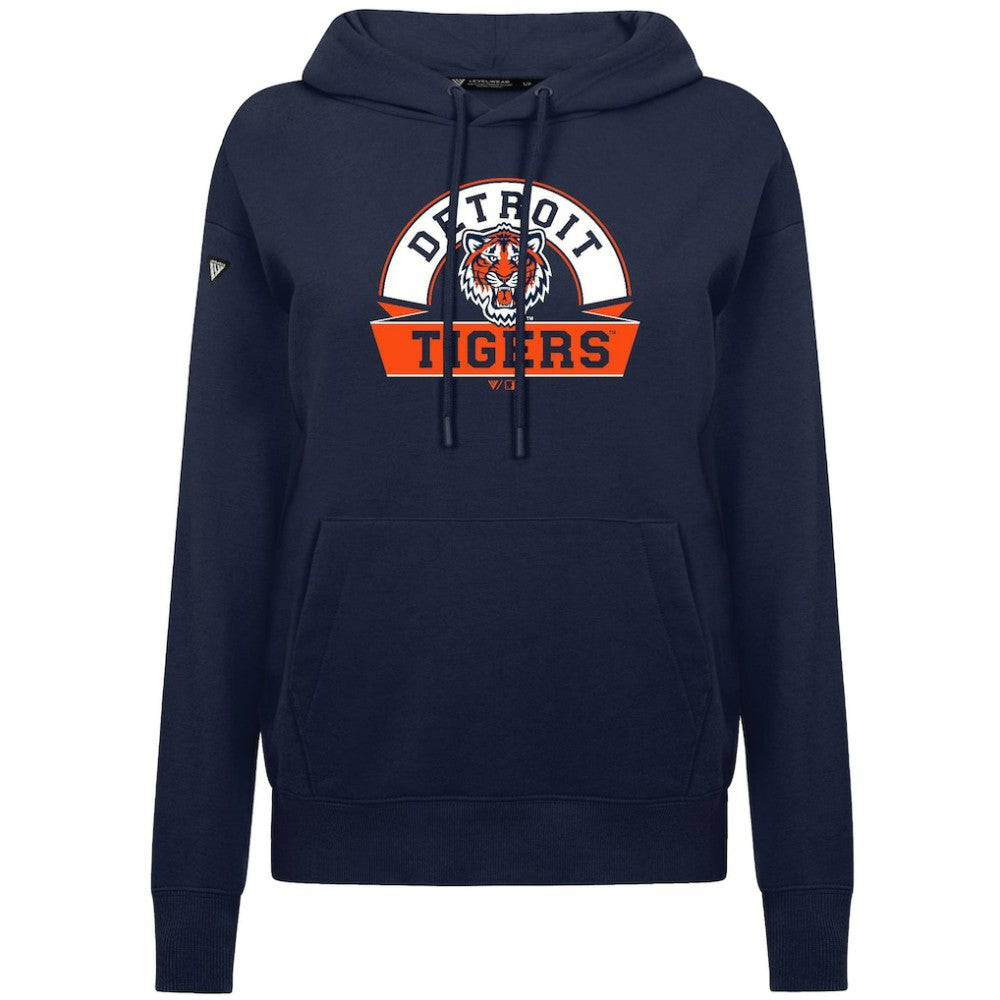 Detroit Tigers Levelwear Women's Adorn Banner Arch Hoodie - MLB