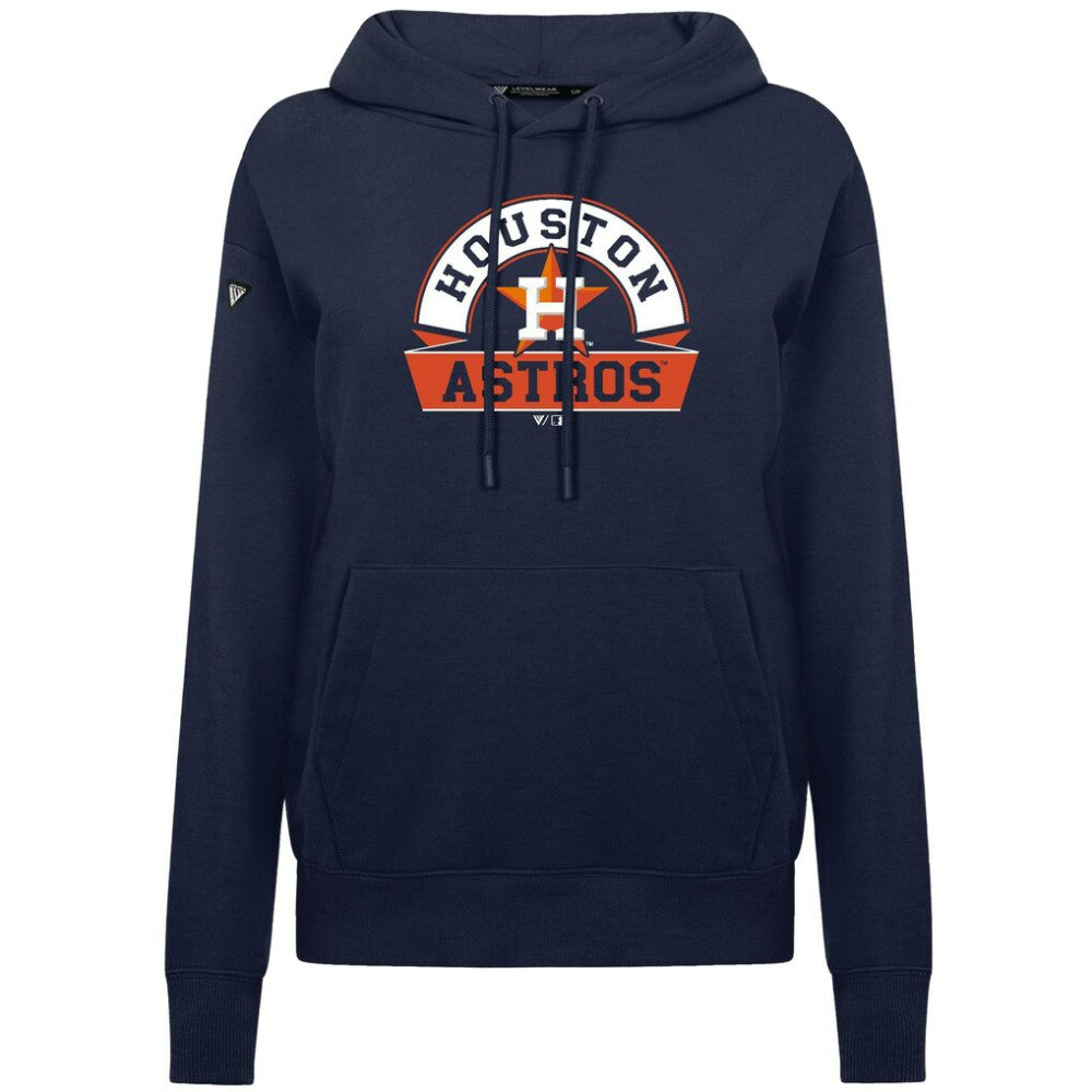Houston Astros Levelwear Women's Adorn Banner Arch Hoodie - MLB