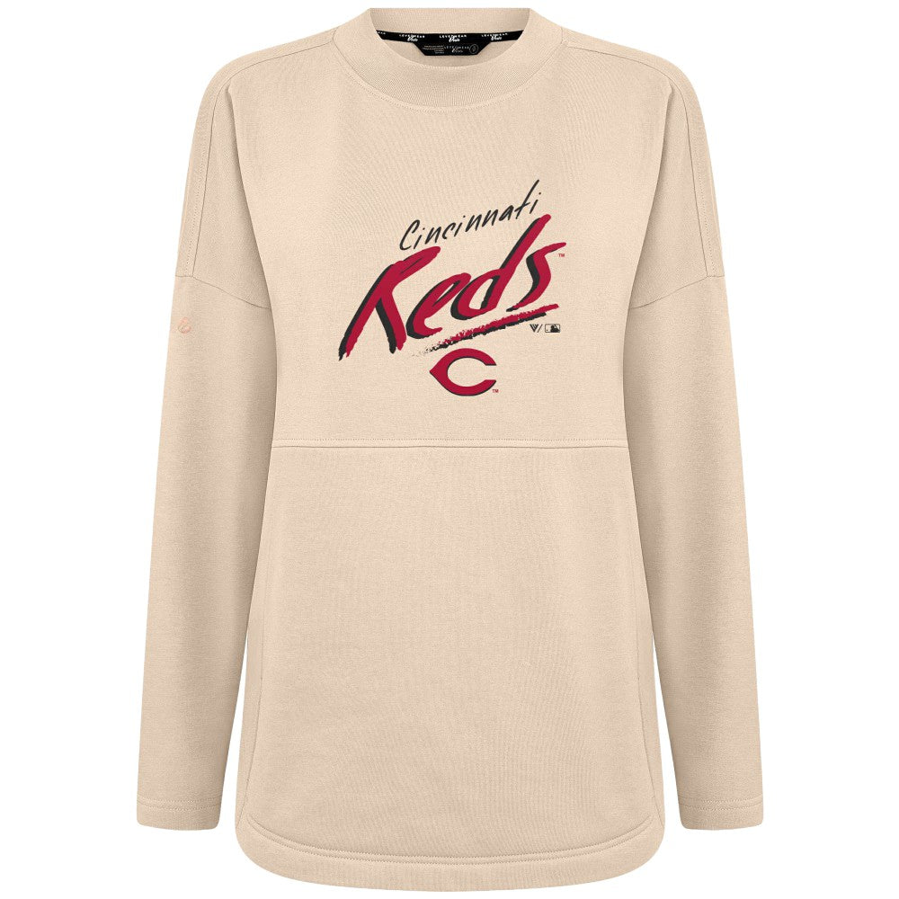 Cincinnati Reds Levelwear Women's Oversized Beaudry Sizzle Top - MLB