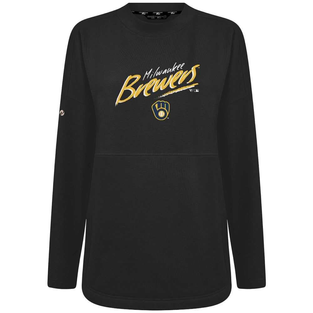 Milwaukee Brewers Levelwear Women's Oversized Beaudry Sizzle Top - MLB