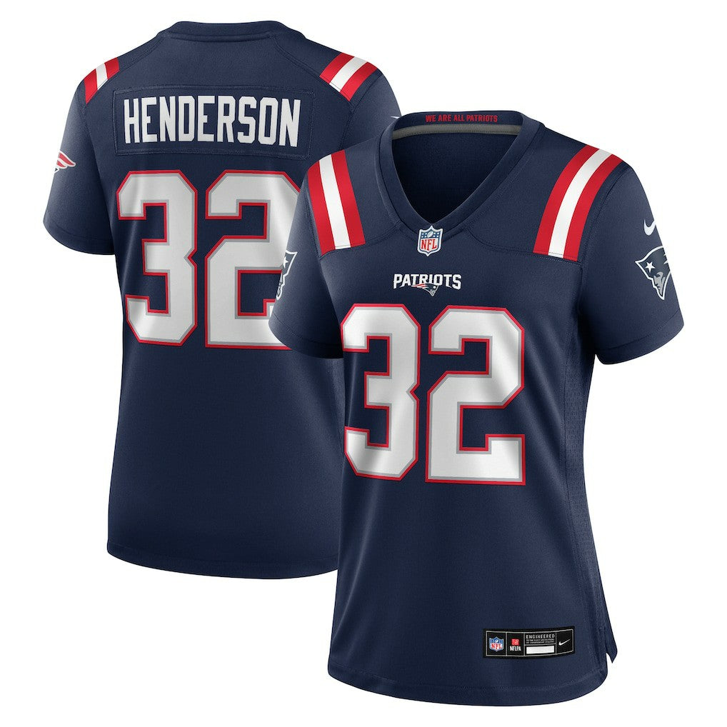 TreVeyon Henderson New England Patriots Women's Game Jersey Navy | Nike for Sale