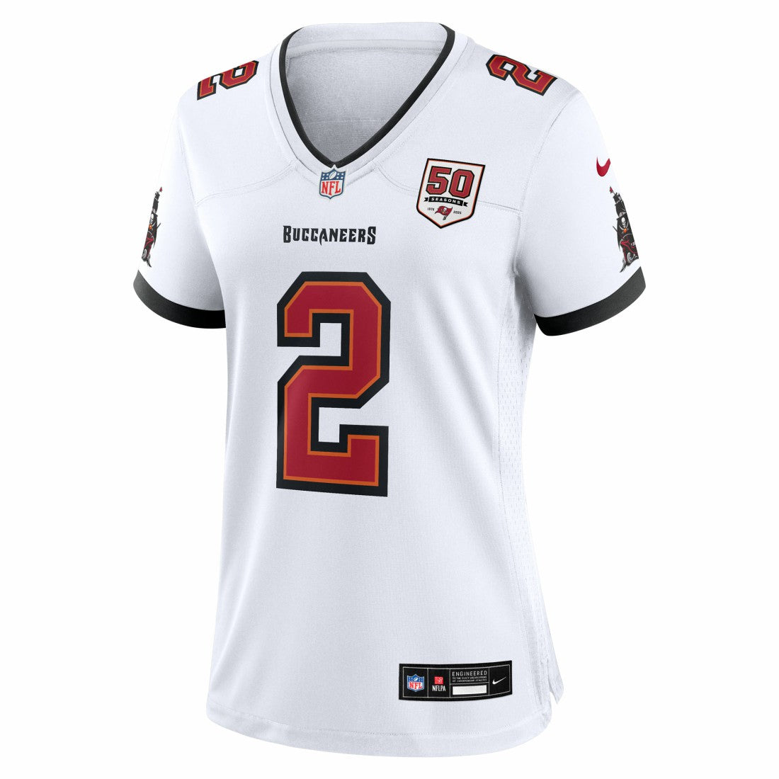 Emeka Egbuka Tampa Bay Buccaneers Women's 50th Season Game Jersey White | Nike for Sale