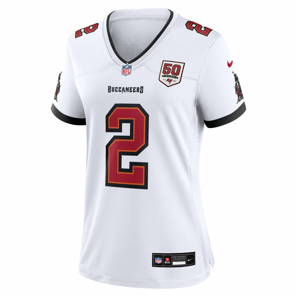 Emeka Egbuka Tampa Bay Buccaneers Women's 50th Season Game Jersey White | Nike for Sale