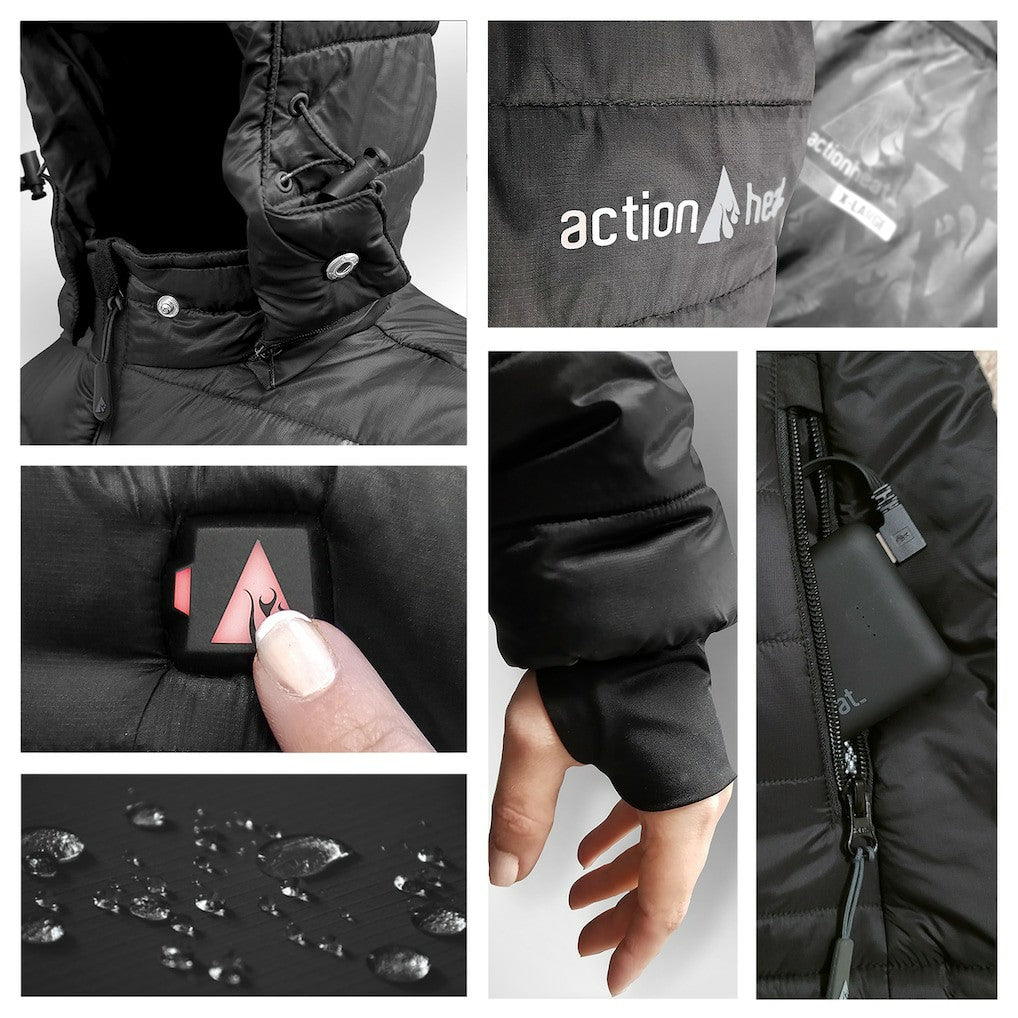 Washington Commanders ActionHeat 5V Battery Heated Full-Zip Hoodie Puffer Jacket Black | NFL