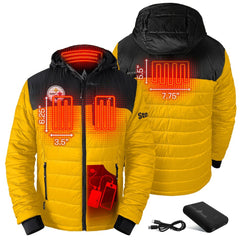 Pittsburgh Steelers ActionHeat 5V Battery Heated Colorblock Full-Zip Puffer Jacket Black/Gold | NFL