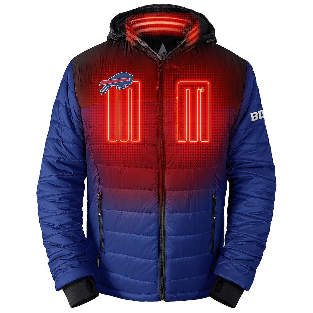 Buffalo Bills ActionHeat 5V Battery Heated Colorblock Full-Zip Puffer Jacket Black/Royal | NFL