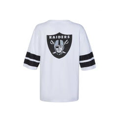 Las Vegas Raiders Cuce Women's Rhinestone V-Neck Tunic White | NFL