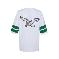 Philadelphia Eagles Cuce Women's Rhinestone V-Neck Tunic White | NFL