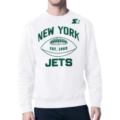 New York Jets Starter Green and White Forever Fleece Sweatshirt White | NFL